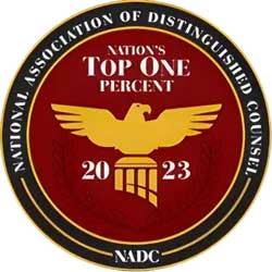 National Association Of Distinguished Counsel | Nation's Top One Percent 2023